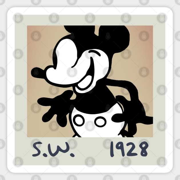 Steamboat Willie 1928 - 2 Sticker by Megadorim